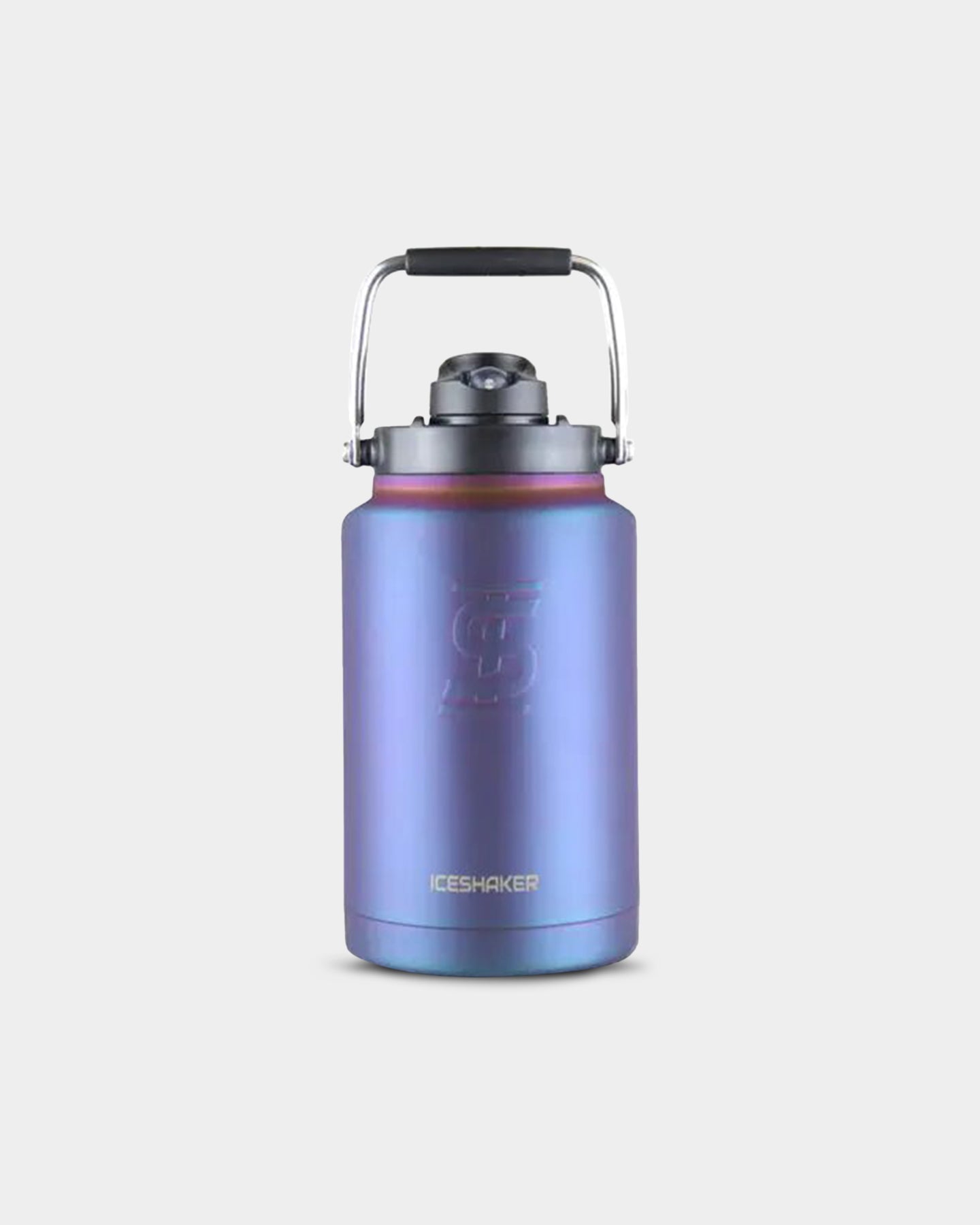 1 Gallon (128oz) Ice Shaker Water Bottle - Leakproof & Insulated Stainless Steel Jug for Gym, Workouts, and Outdoor Activities - Keeps Drinks Cold for 24 Hours