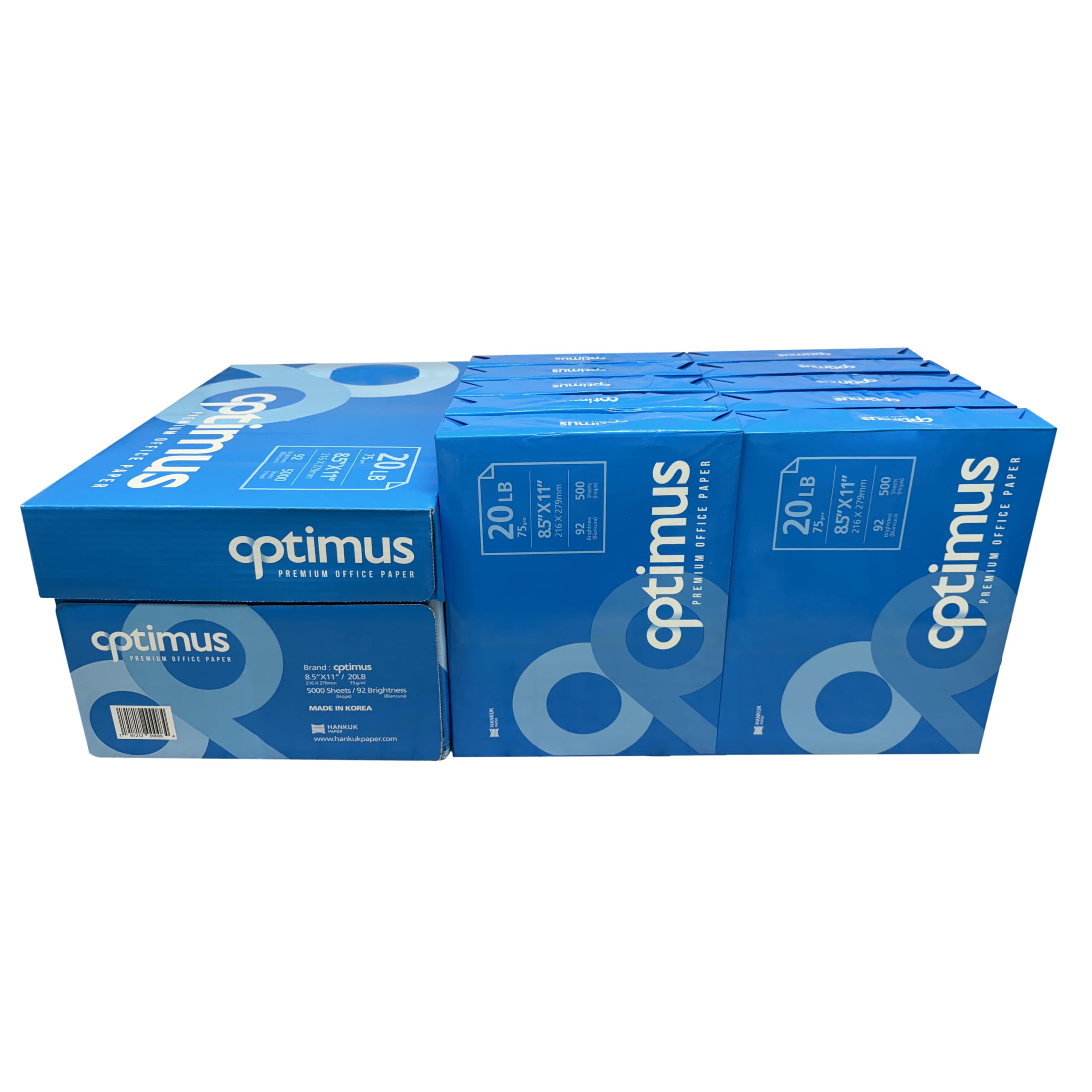 Premium Multipurpose Copy Printer Paper - 8.5” x 11”, 20 lb Weight, 5000 Sheets (10 Reams) - Bright White for Office, School & Home Printing, Copying & Faxing - Ideal for Documents, Reports & Presentations