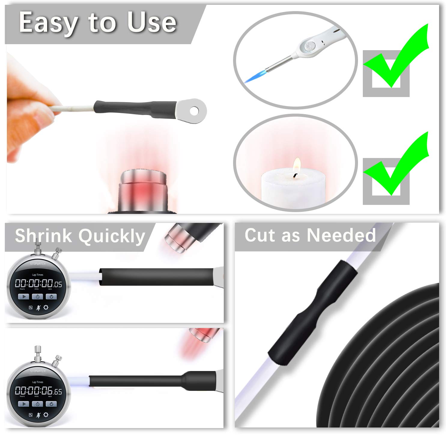 3:1 Adhesive Lined Heat Shrink Tubing - 3/4 Inch Waterproof Marine Grade Shrink Wrap, 10ft Black Electrical Wire Insulation for Boats, Automotive & DIY Electronics - Perfect for Wiring Protection & Cable Management