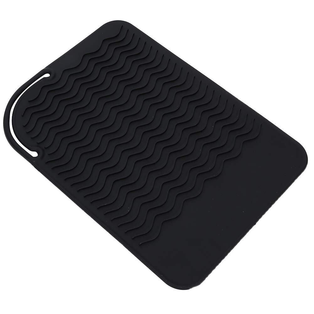 Heat Resistant Silicone Hair Straightener Cover - Non Slip Travel Wrap for Flat Iron & Curling Iron, Black | Perfect for Home, Salon & On-the-Go Styling
