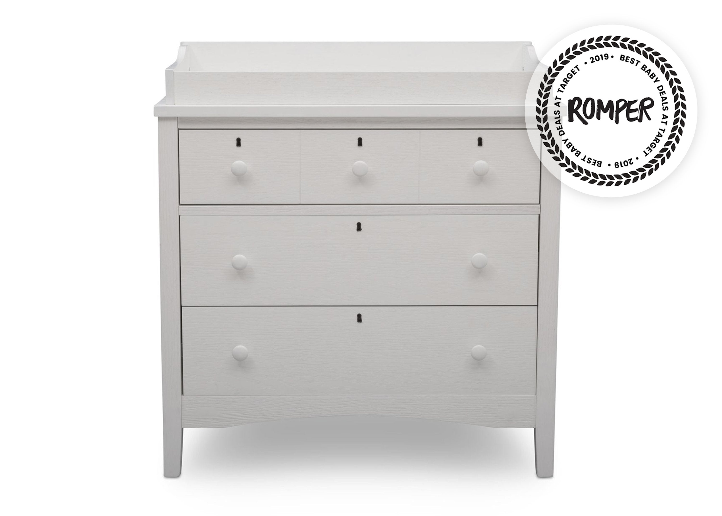 Farmhouse Style 3-Drawer Dresser with Changing Top - Nursery Storage Solution for Baby Essentials & Bedroom Organization