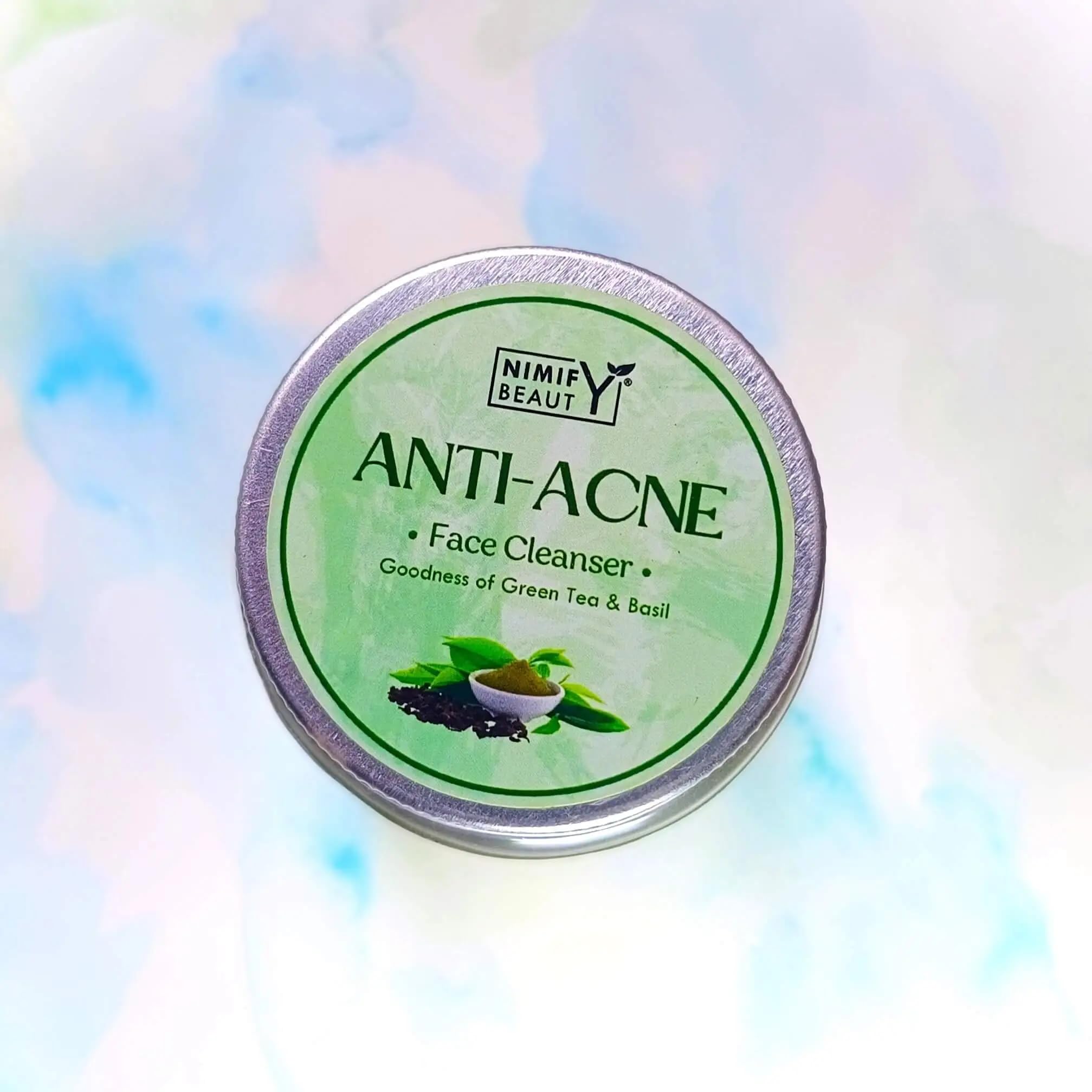 Nimify Beauty Anti-Acne Face Cleanser - Gentle Acne & Pimple Treatment, Anti-Aging Formula, Paraben & Sulfate Free, 50g - Perfect for Daily Skincare Routine & Sensitive Skin Care