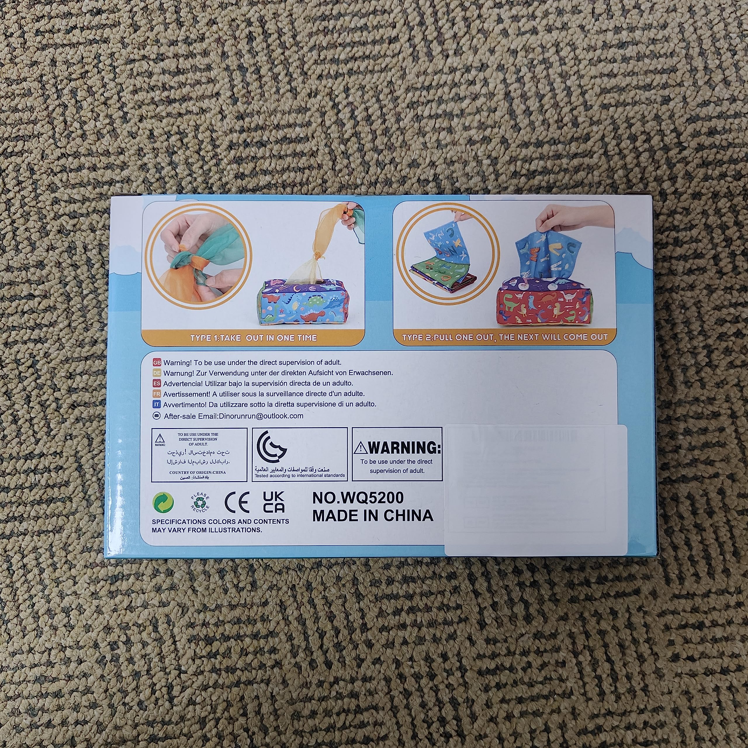 Magic Tissue Box Toy for Babies 6-12 Months - Montessori Sensory Learning Toy for Toddlers Playtime