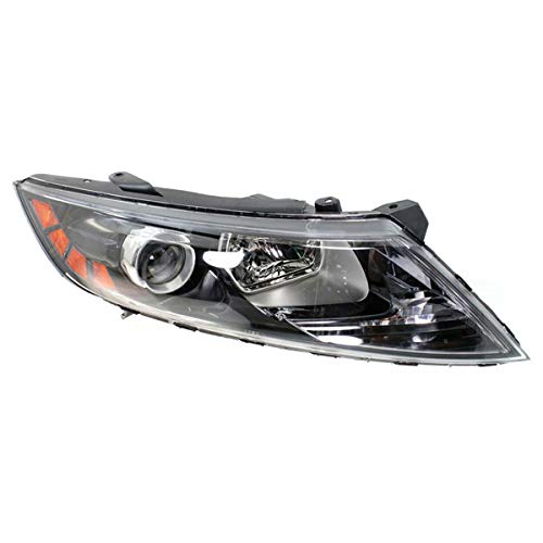 2011-2011 Kia Optima Sedan Right Passenger Side Halogen Headlight Headlamp Assembly with Bulb - Compatible with Korean Built Models | Perfect for Night Driving & Replacement Parts