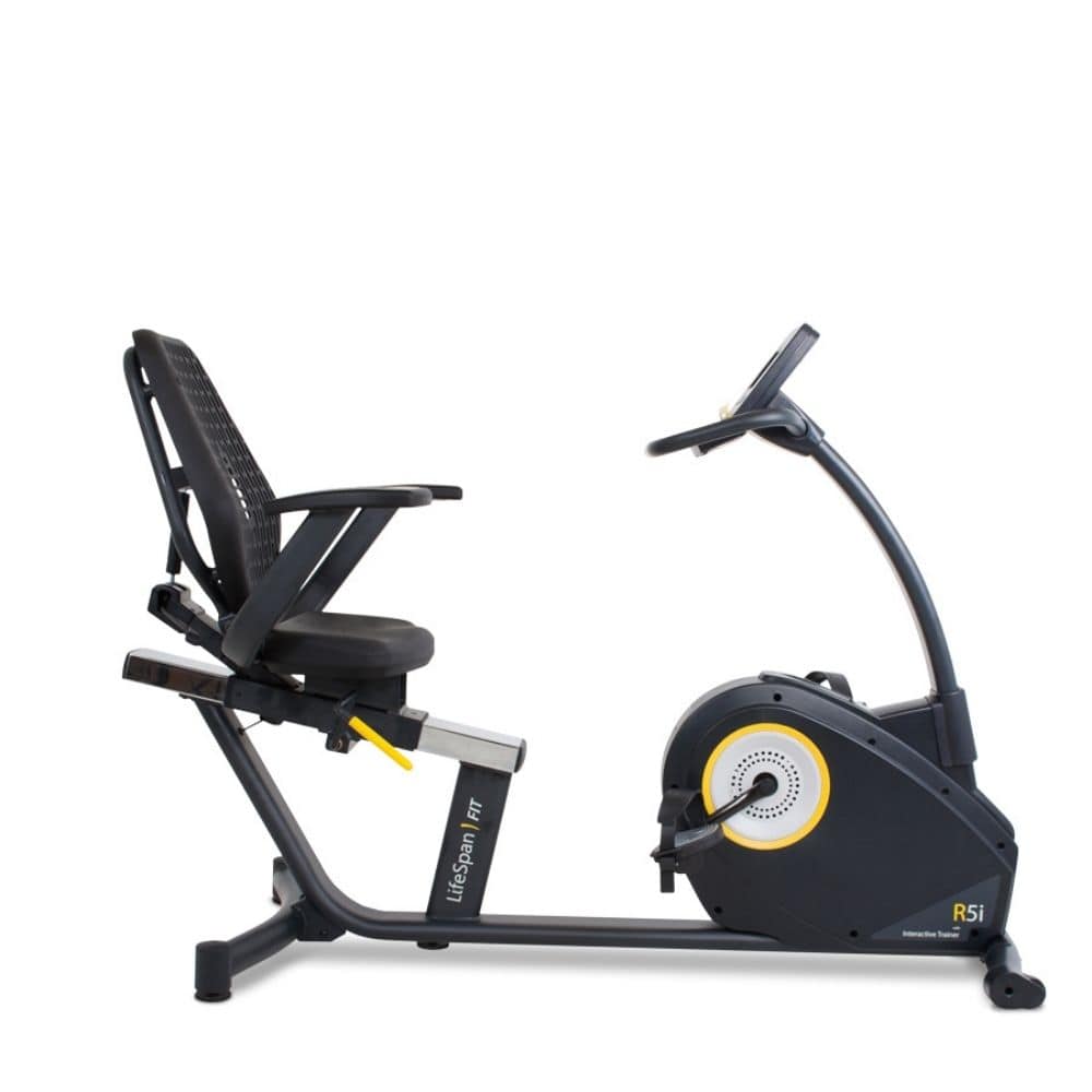 LifeSpan Fitness R5i Recumbent Exercise Bike for Home Gym - Low Impact Cardio Workout Machine for Seniors & Rehab - Quiet Magnetic Resistance Indoor Cycling Bike for Small Spaces