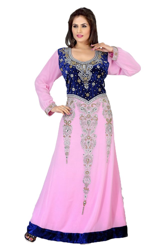Kolkozy Fashion Women's Muslim Embroidered Kaftan Dress - Handcrafted Islamic Abaya for Eid, Ramadan & Special Occasions | Perfect for Prayer, Weddings & Cultural Events
