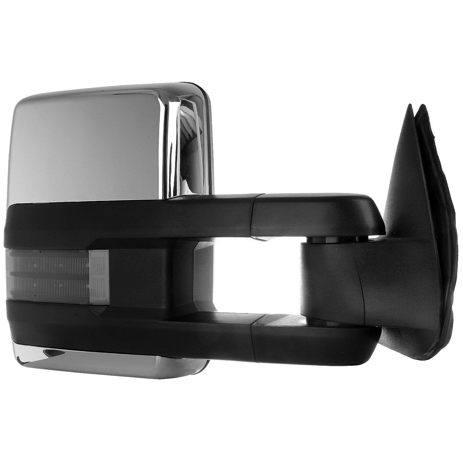 Aintier Towing Mirrors Fit for 2001-2002 GMC 1500 HD/2500 HD/3500 - Power Adjustable Heated LED Turn Signal Mirrors with Chrome Housing | Perfect for Heavy-Duty Towing, Night Driving & Winter Conditions