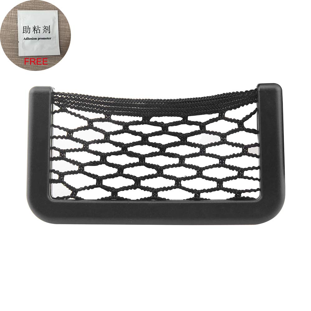 Car Seat Organizer with Mesh Pocket - Self-Adhesive Door Side Storage Bag, Smartphone Holder for Car Accessories, Perfect for Road Trips & Daily Commutes