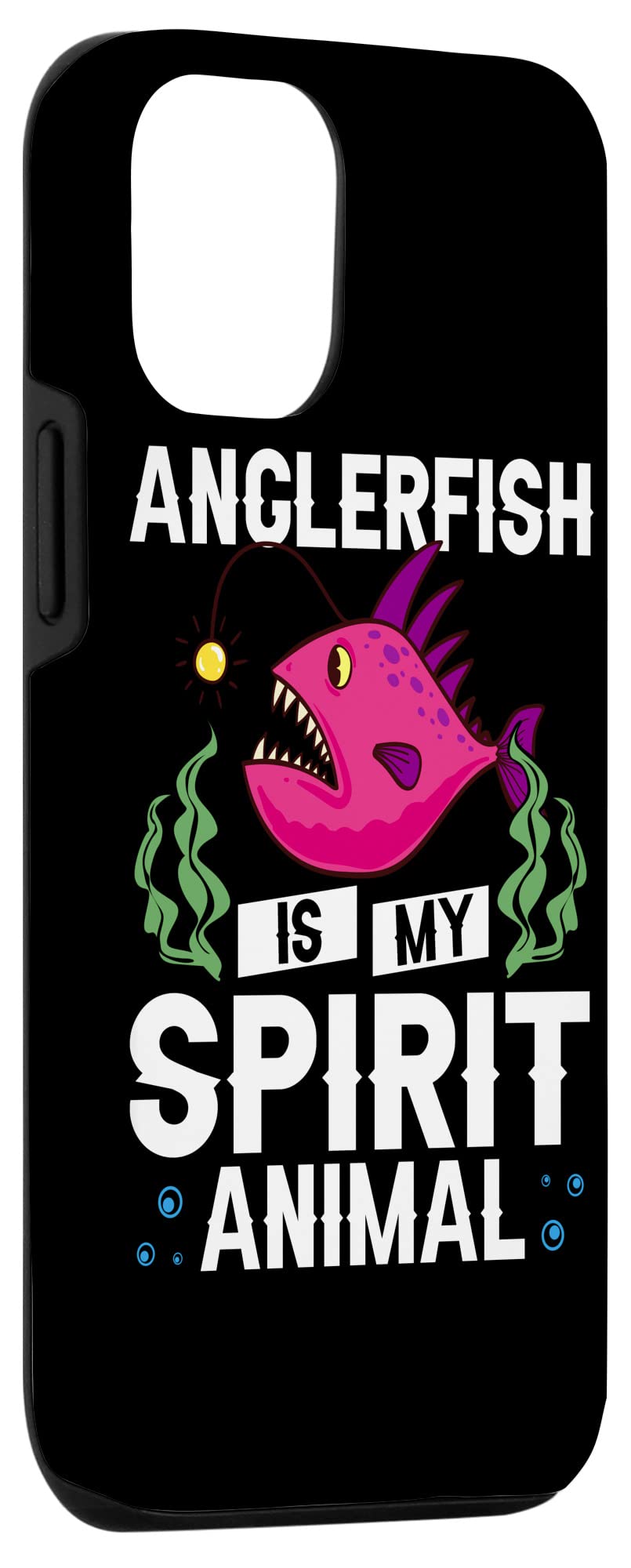 iPhone 12/12 Pro Case - Unique Anglerfish Deep Sea Skeleton Design, Shockproof Protective Cover for iPhone 12/12 Pro - Perfect for Ocean Lovers, Halloween & Unique Style Enthusiasts