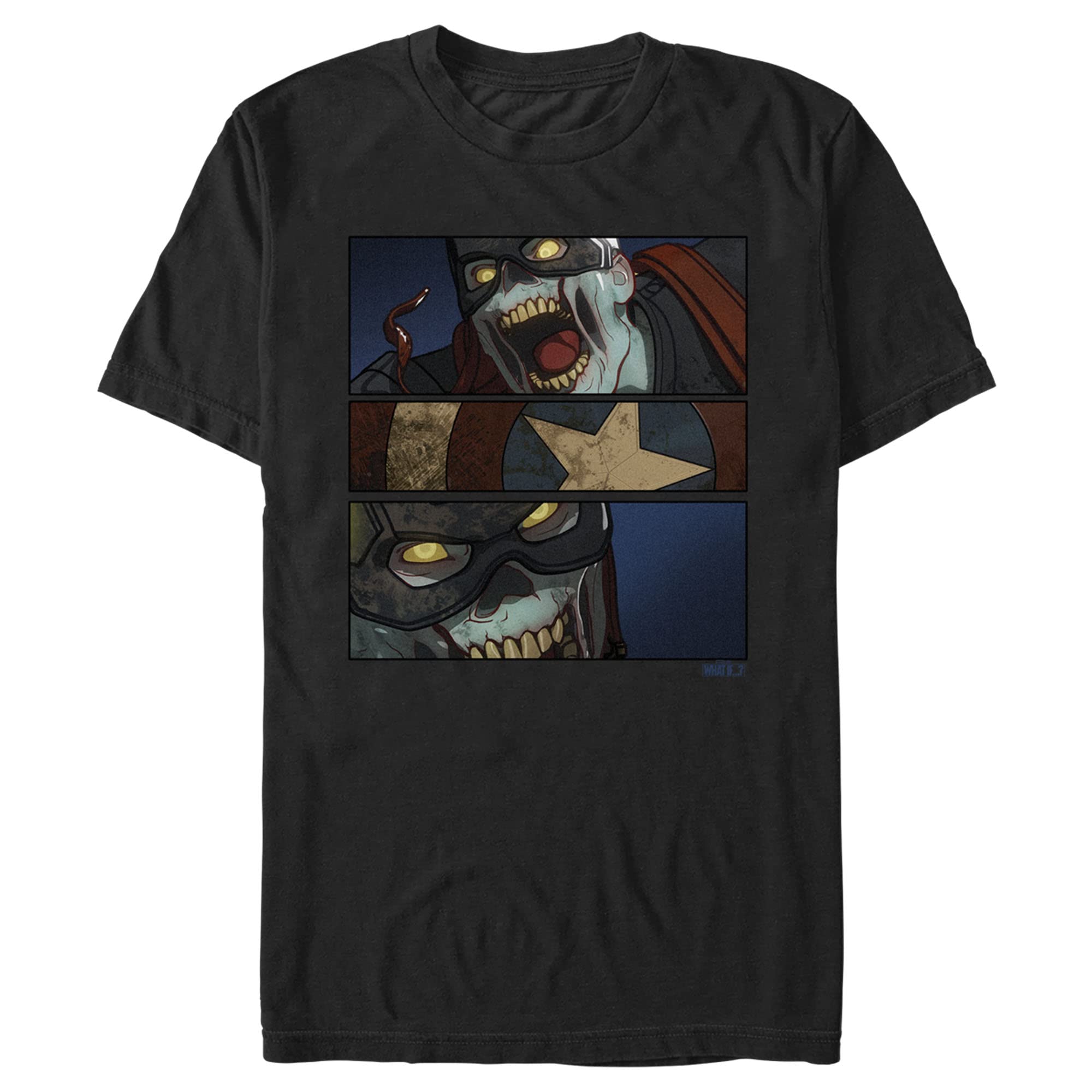 Marvel What If…? Zombie Captain America T-Shirt for Men | Superhero Graphic Tee | Casual Wear & Cosplay Outfit