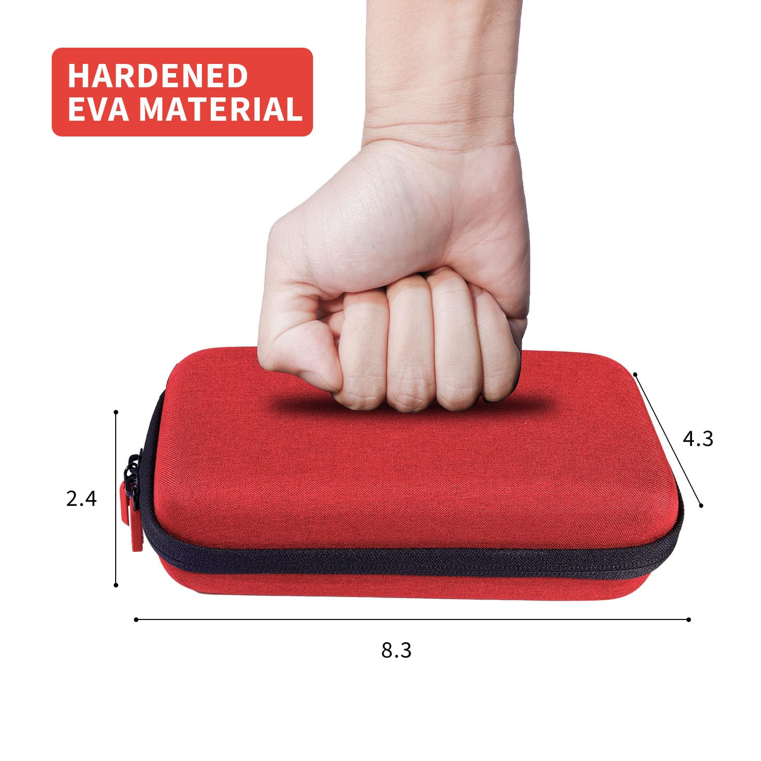 Portable Travel Nebulizer Case for Kids & Adults - Handheld Asthma Inhaler Machine Organizer with Storage for Cords & Chargers (Red) - Perfect for Home, Travel & Medical Supplies Organization