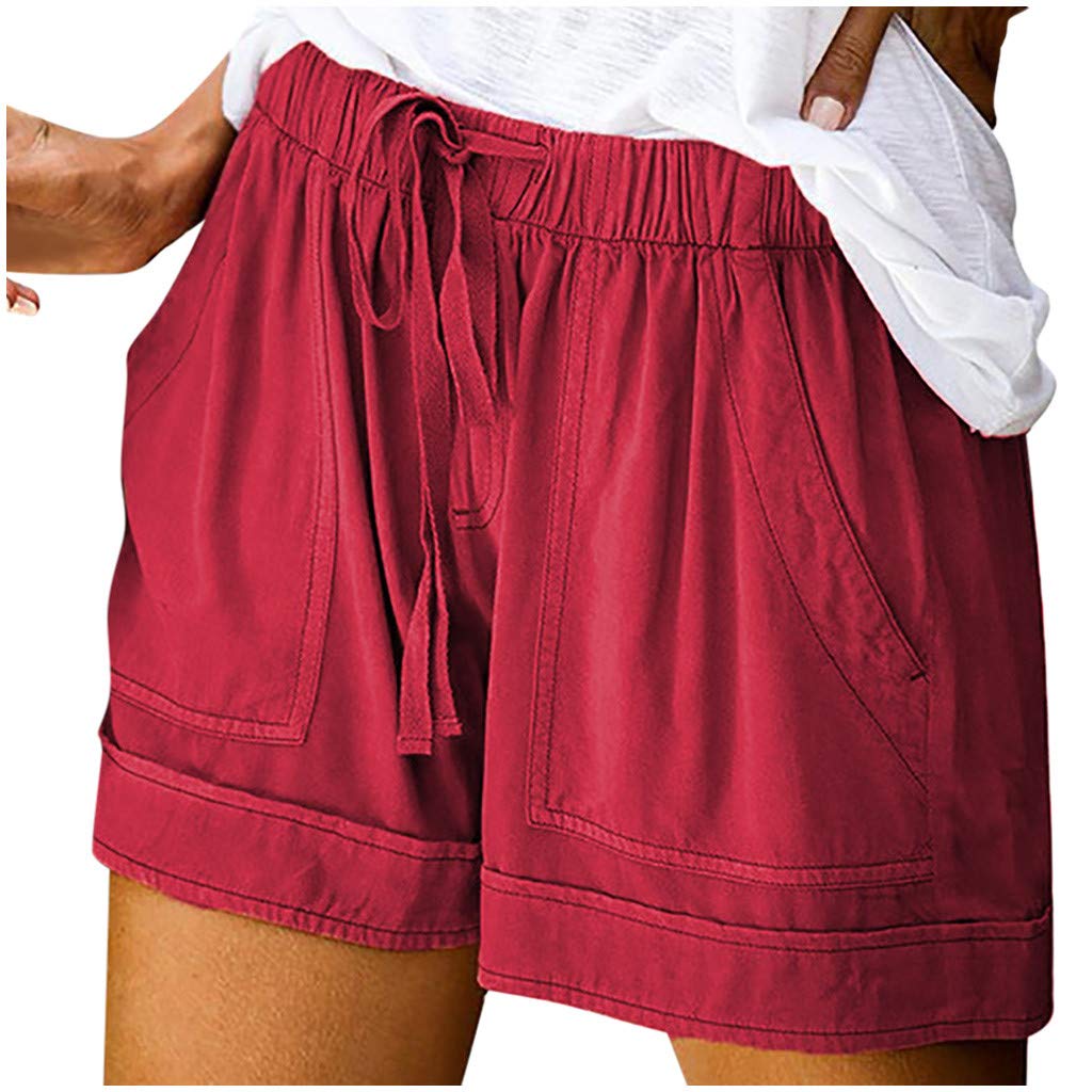 Women's Casual Summer Shorts - Comfy Beach & Pajama Shorts with Drawstring for Outdoor & Lounge