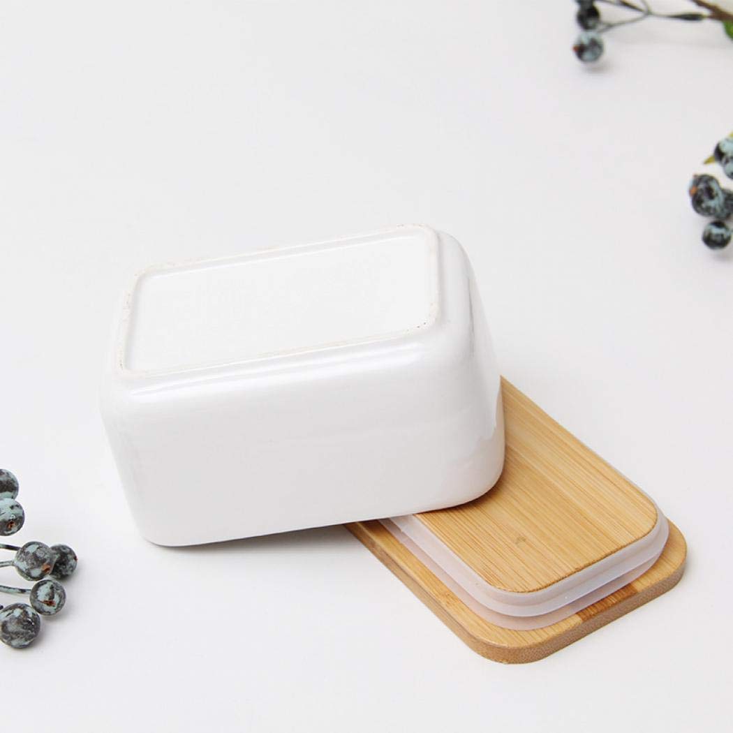 Ceramic Dish with Lid & Knife - Large Kitchen Container for Butter Sticks | Perfect Gift for Cooking Enthusiasts