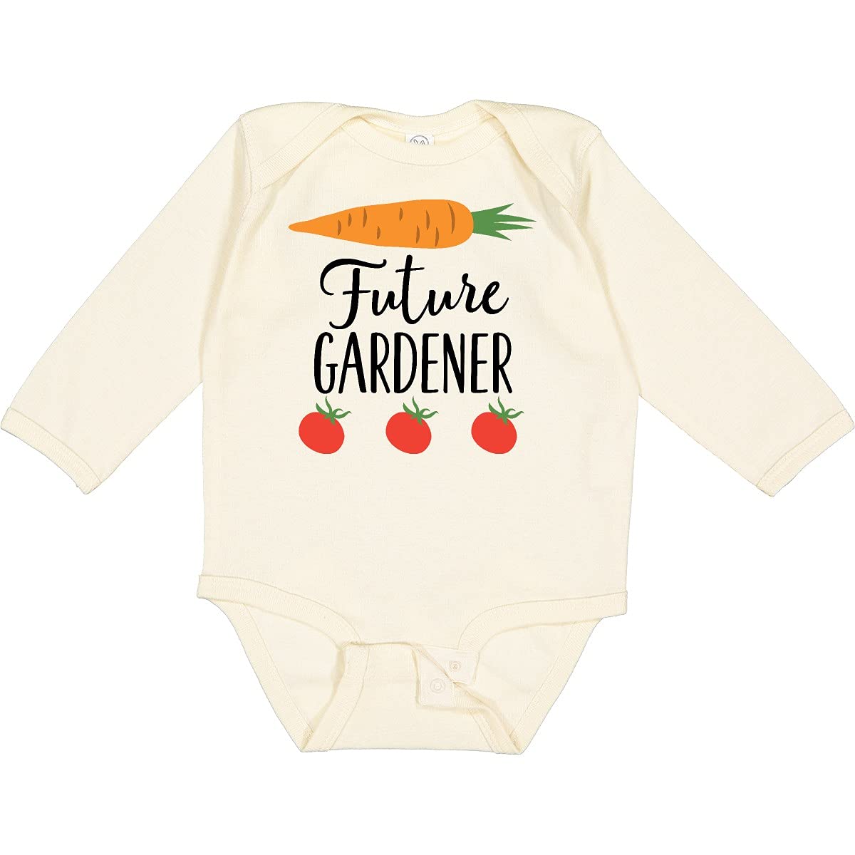 Inktastic Gardening Future Gardener Long Sleeve Baby Bodysuit - Cute Organic Cotton Onesie for Infants, Perfect for Outdoor Play, Family Gardening Activities & Photo Shoots