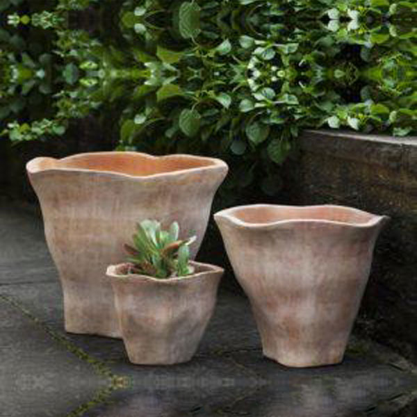 Fox Glove Planter Set of 3 - Terra Cotta Flower Pots for Indoor & Outdoor Plants - Campania International - Perfect for Home Garden, Patio Decor, and Gift Giving