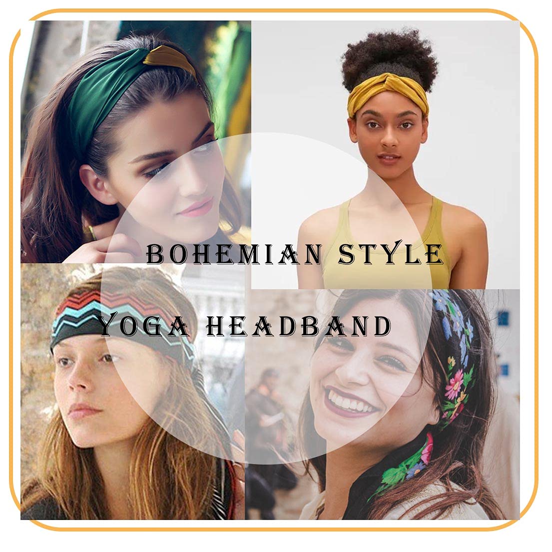 3PCS Boho Bandeau Headbands - Wide Knot Stretch Elastic Floral Printed Hairbands for Women & Girls | Yoga, Workout, Sports & Fashion Accessories | Stylish Fabric Turban Headwraps & Hair Accessories