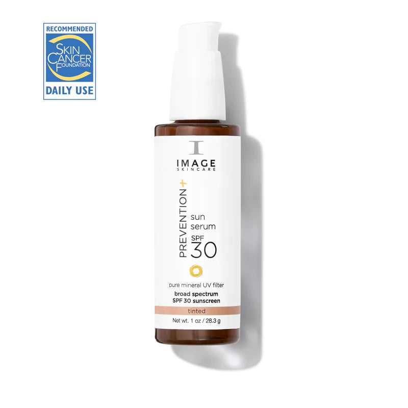 IMAGE Skincare Prevention+ Tinted Sun Serum SPF 30 - Daily Moisturizer with Sun Protection for Face, Perfect for Outdoor Activities & Everyday Use