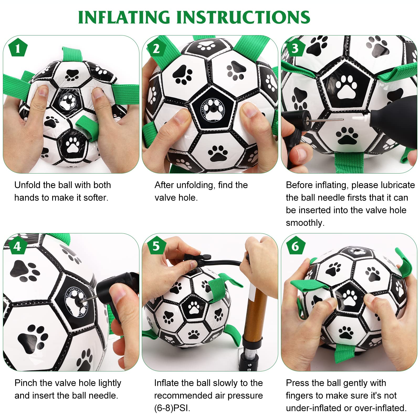 UrbanX Interactive Dog Soccer Ball Toy with Pulling Tabs - Durable Tug of War & Water Play Toy for Small, Medium & Large Dogs - Perfect for Backyard Play, Pool Fun & Training Sessions