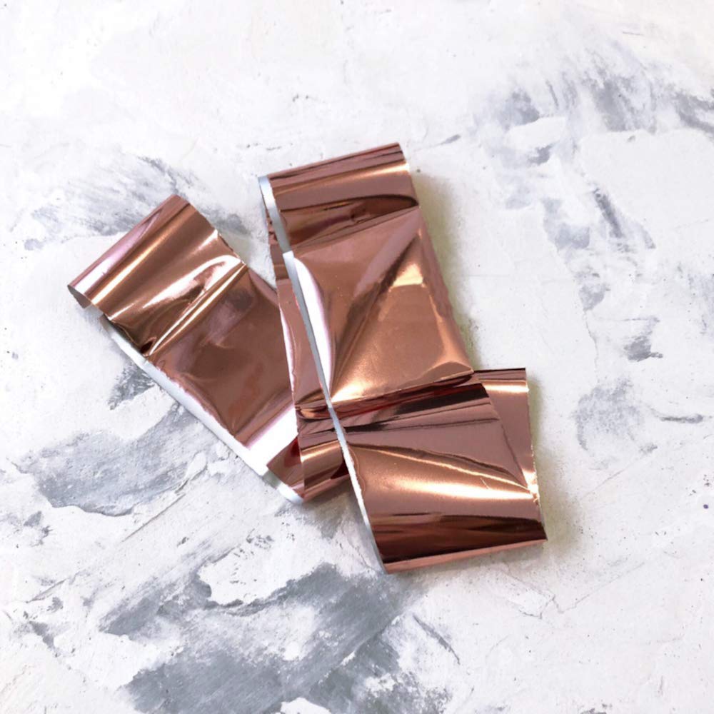 Premium Rose Gold Foil Sheets for Nail Art - Manicure & Pedicure Decoration | DIY Nail Design, Salon Supplies, Gift for Nail Lovers