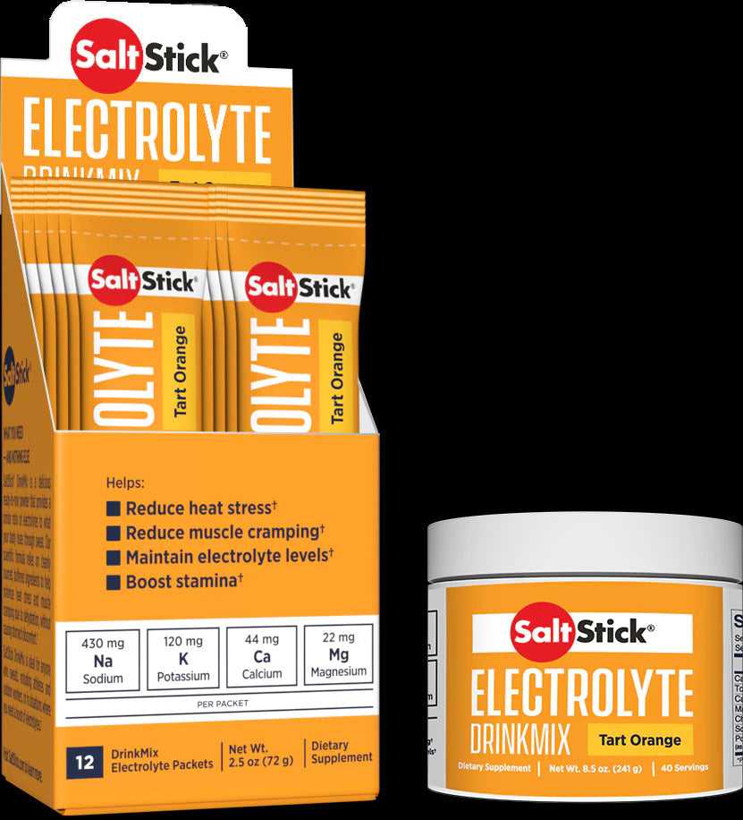 SaltStick DrinkMix Tart Orange Electrolyte Powder - Hydration Boost for Athletes & Outdoor Activities - Perfect for Running, Cycling & Hiking