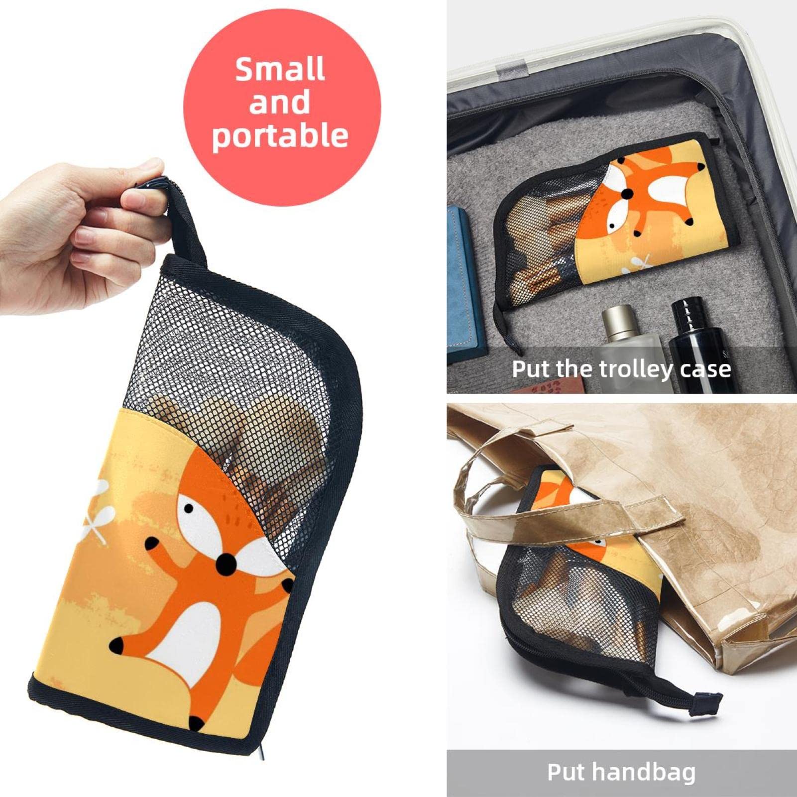 Premium 12-Piece Makeup Brush Organizer Bag with Fox Tree Leaves Design - Portable Travel Brush Holder Case for Professional Makeup Artists & Beauty Enthusiasts - Perfect for Home, Travel, and Salon Use