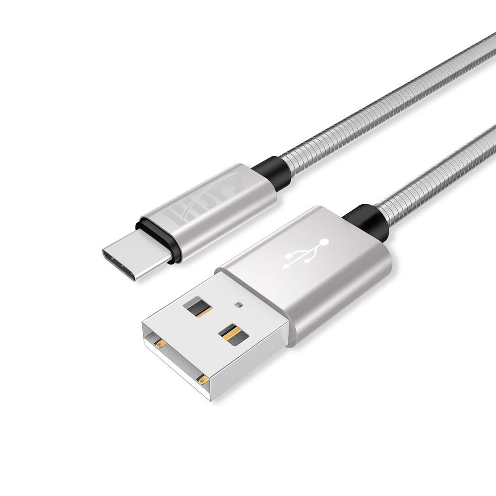 Premium 6.6ft USB-C to USB-A Fast Charging Cable (2-Pack) - Durable Metal Braided Cord for Samsung Galaxy S21/S20+/S10/S9/S8/A51/Note, PS5 Controller & Google Pixel - Perfect for Home, Office & Travel Charging
