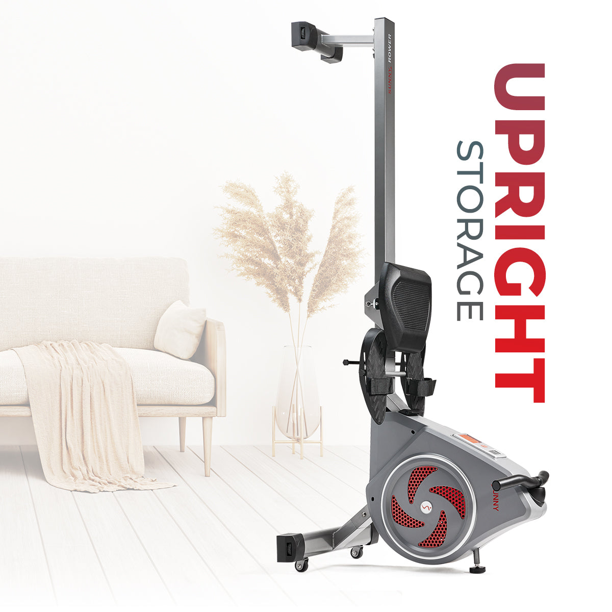 Sunny Strength™ Smart Premium Air Resistance Rowing Machine for Home Gym - Full Body Workout, Cardio Training & Fitness Equipment for Indoor Exercise