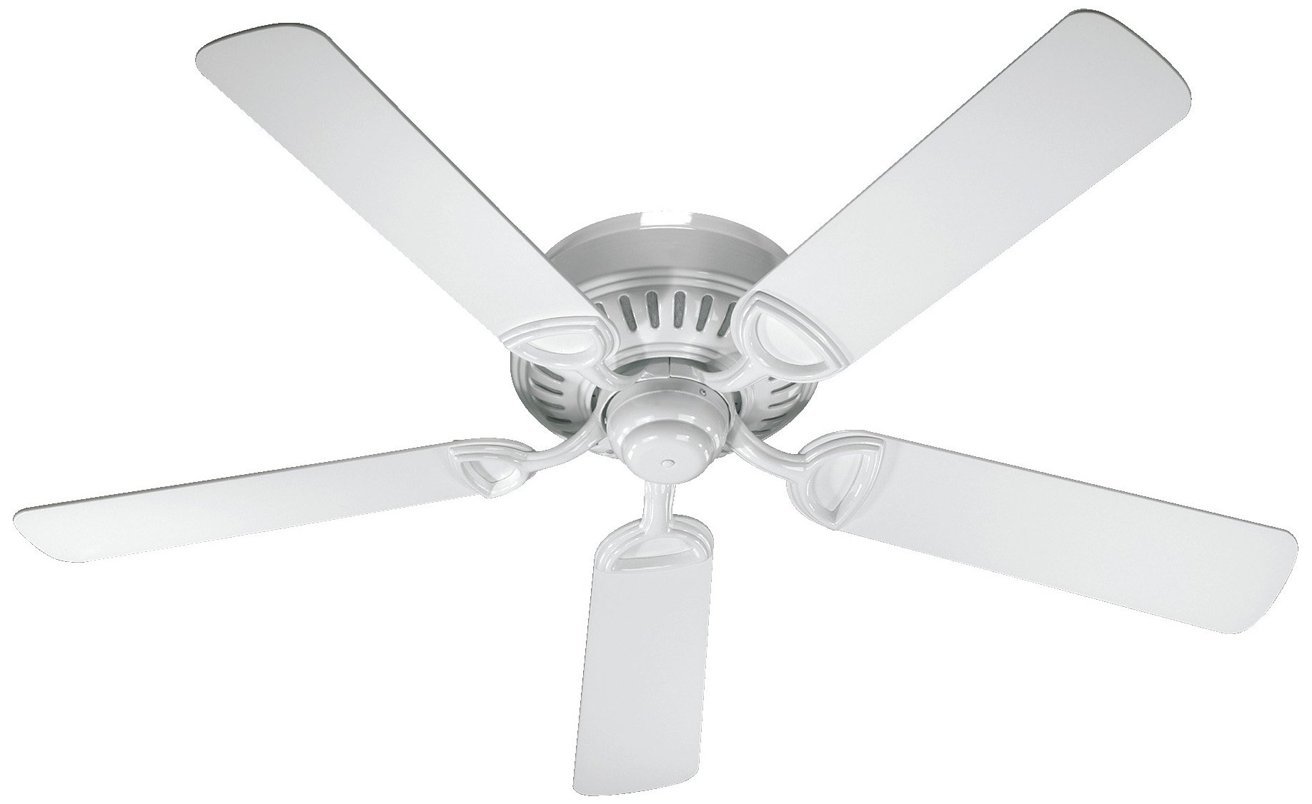 Quorum 51525-6 52 Inch White Ceiling Fan with Light - Medallion Collection Transitional Style for Living Room, Bedroom & Indoor Spaces