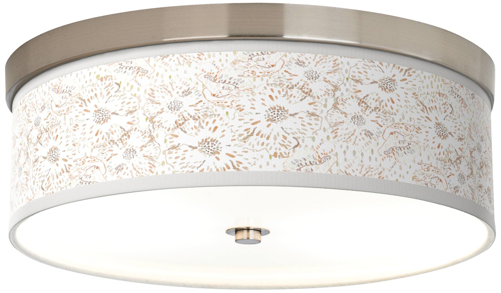 Energy Efficient Windflowers Giclee Ceiling Light with Printed Shade - Modern Floral Lighting for Bedroom, Living Room & Dining Room
