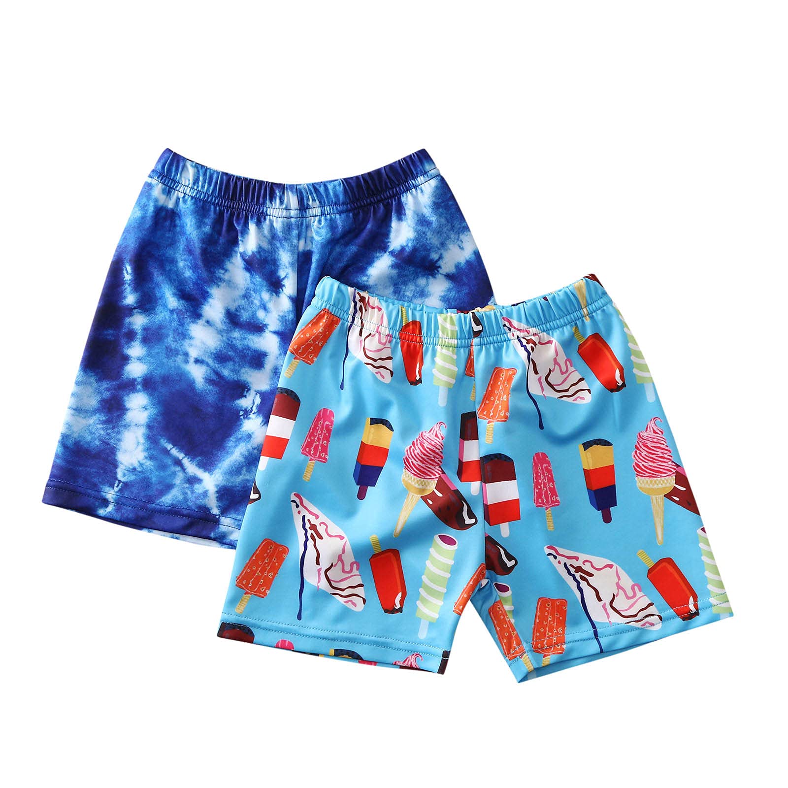 Boys 2PC Tie-Dye Swim Set with Shirt & Shorts for Beach & Pool Play