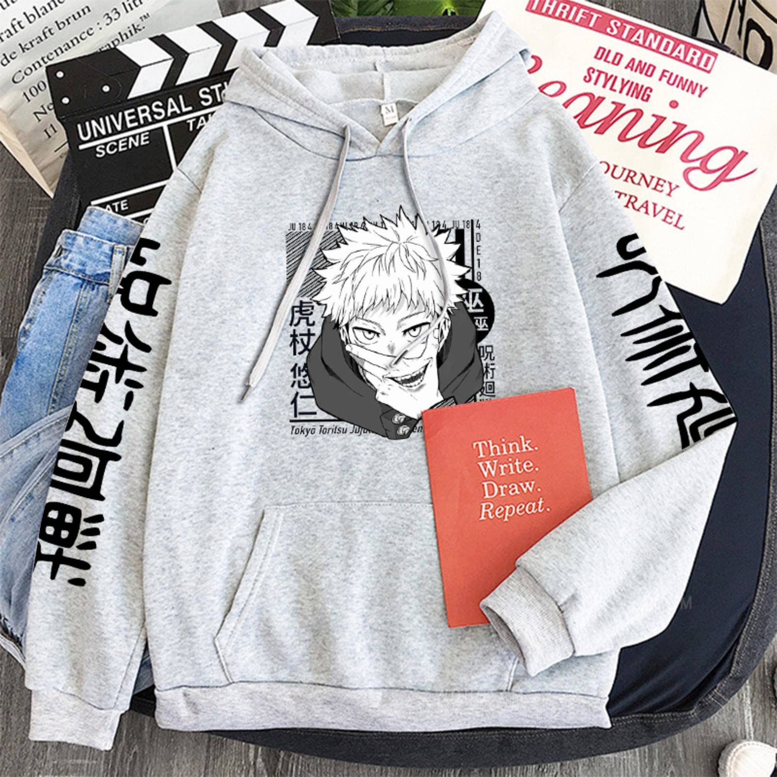 Anime Hoodies for Women - Oversized Streetwear Sweatshirt with Long Sleeves | Casual Cosplay, Lounge Wear & Anime Convention Outfit