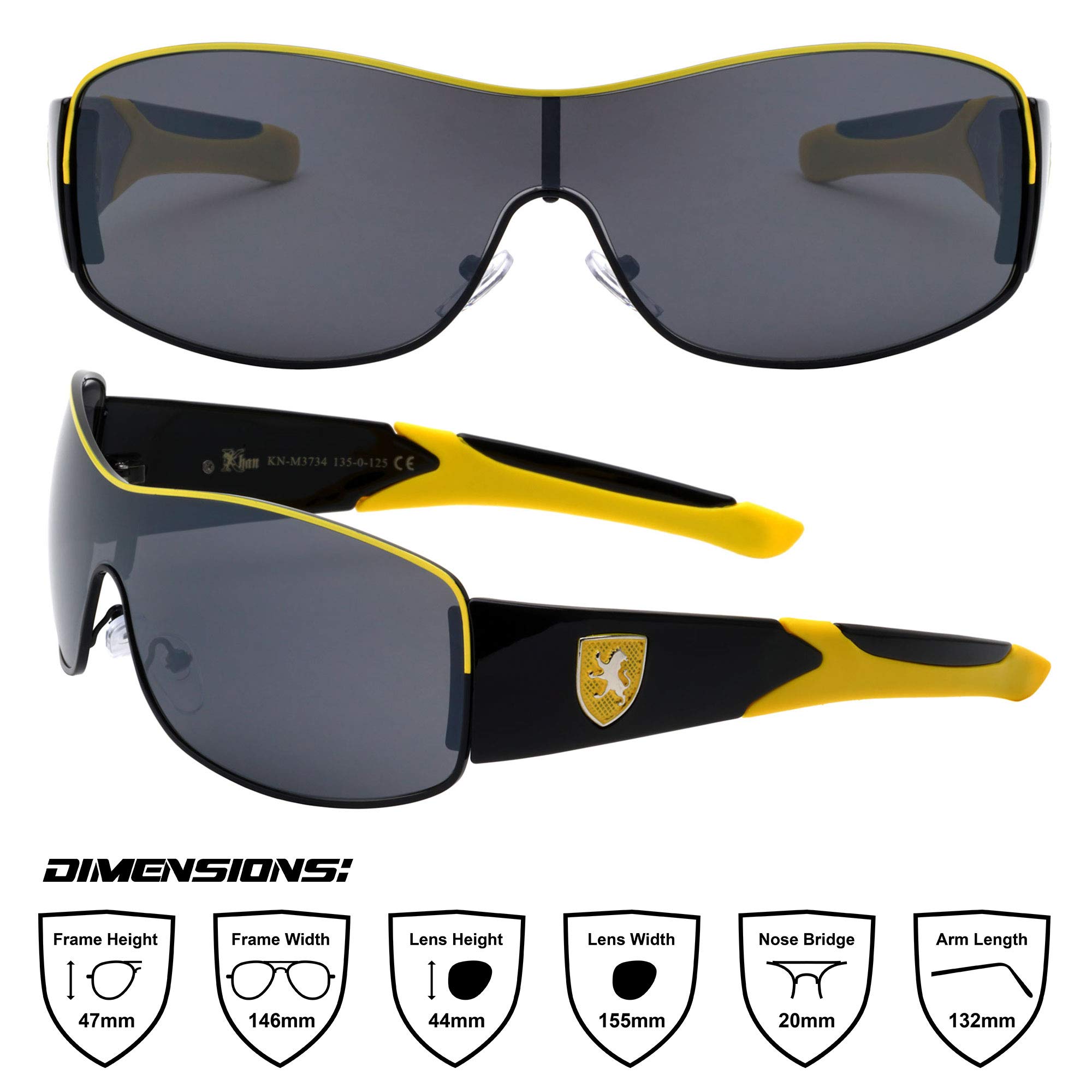 Jolt One Piece Shield Sports Sunglasses - UV Protection, Anti-Glare, Lightweight for Running, Cycling & Outdoor Activities