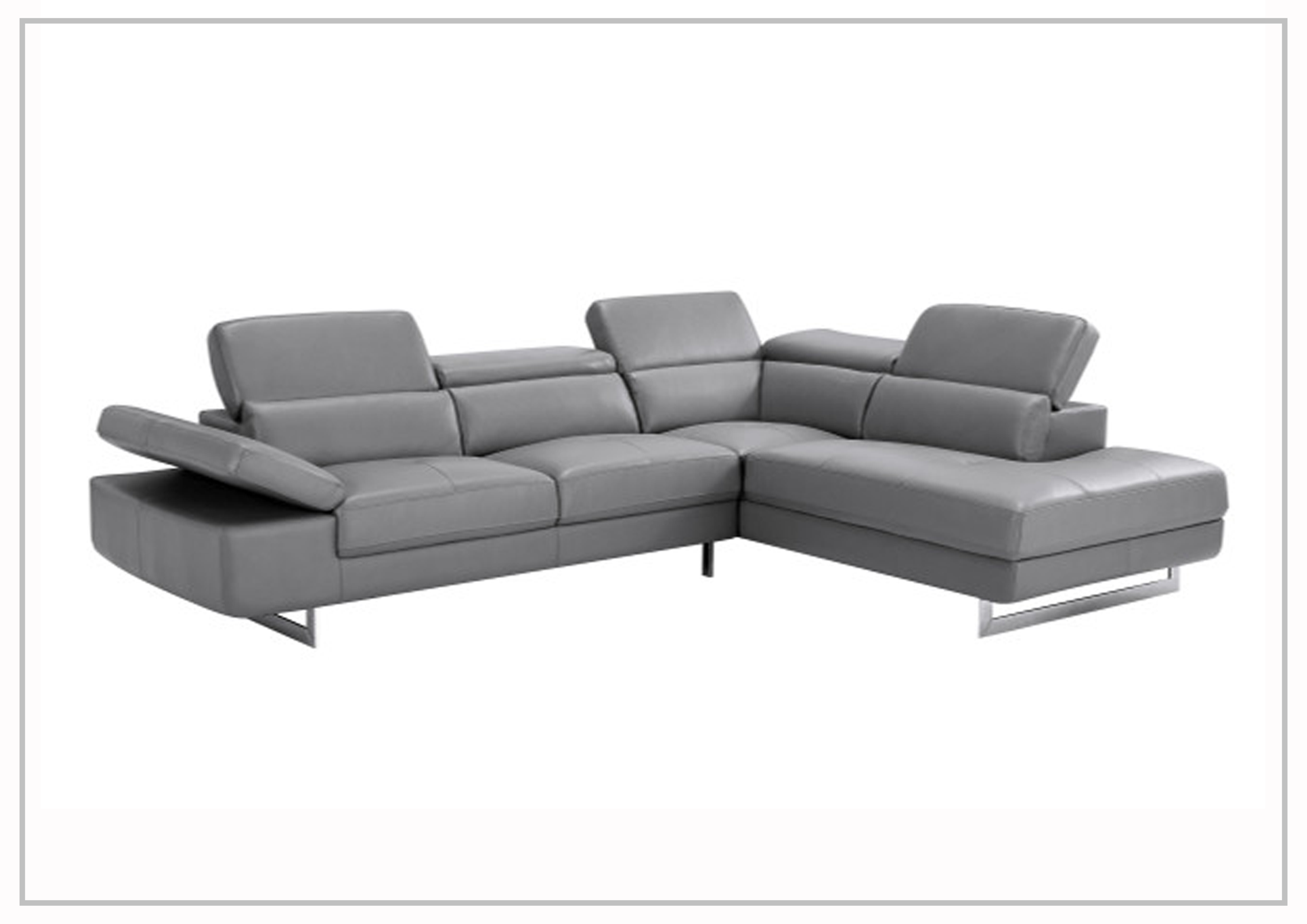 Gio Italia Cavour Mansion L-Shaped Italian Leather Sectional Sofa - Luxurious Modern Living Room Furniture for Home Theater & Family Gatherings