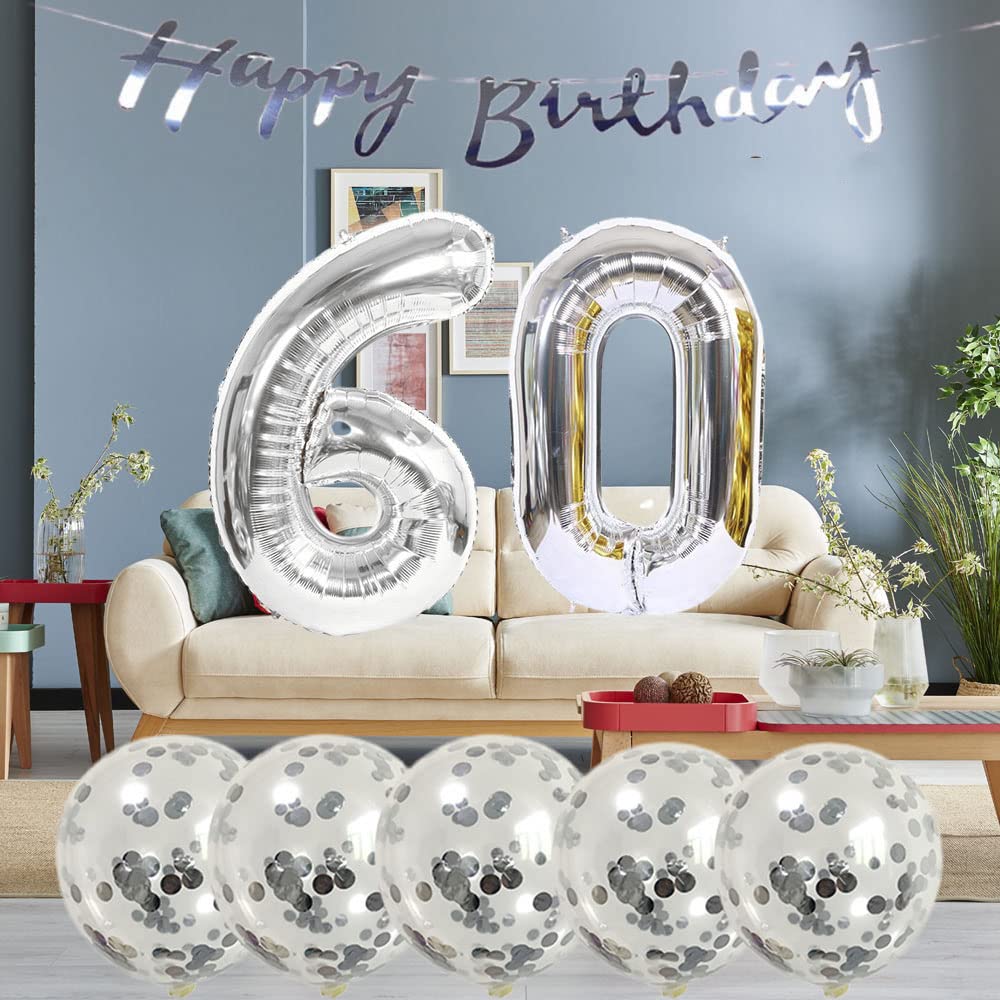 90th Birthday Party Decorations - Happy Birthday Banner, 90 Years Old Balloons, Helium & Latex Balloons, Silver Foil Number 90 Balloons - Perfect for Milestone Birthday Celebrations, Anniversaries & Retirement Parties (40 Inch)