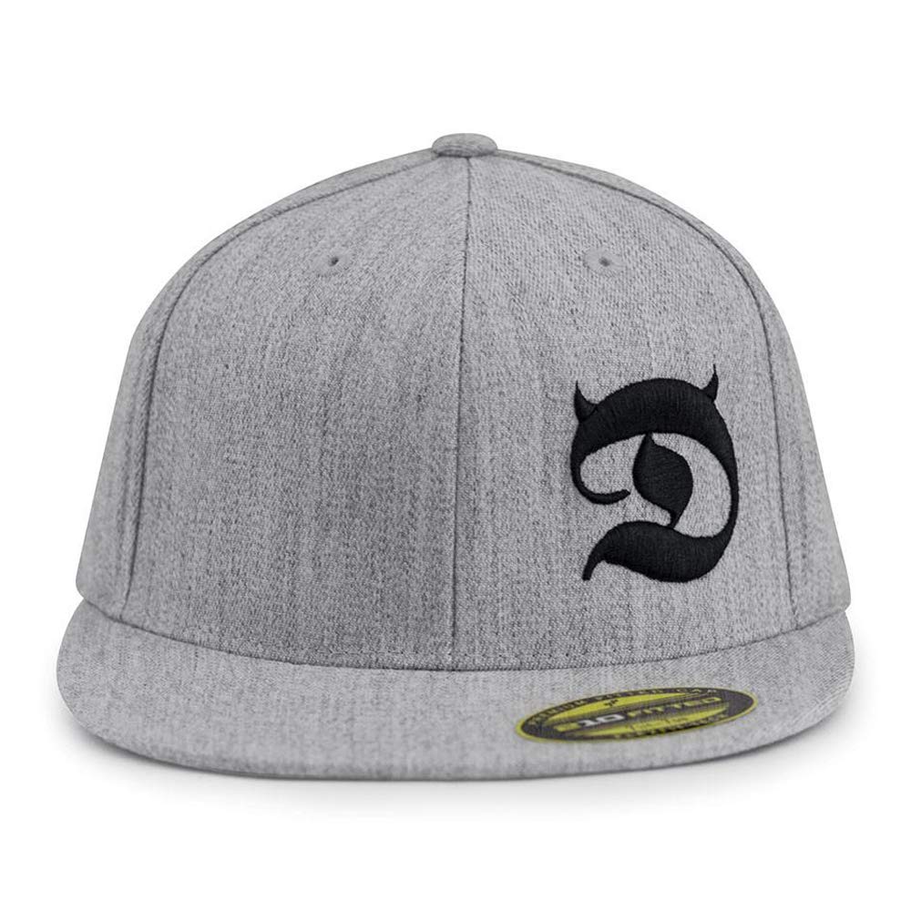 Red Devil Clothing Horned D Flat Bill Snapback Hat - Stylish & Edgy Baseball Cap for Men & Women - Perfect for Sports, Concerts, and Streetwear Fashion
