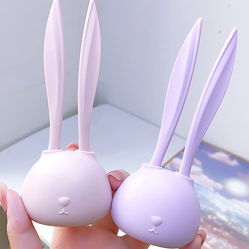 Eyebrow Razors for Women - 2 Pack Cute Rabbit Ear Facial Hair Trimmer with Dustproof Holder | Painless Dry Use | Perfect for Eyebrow Shaping & Facial Hair Removal at Home (Pink)