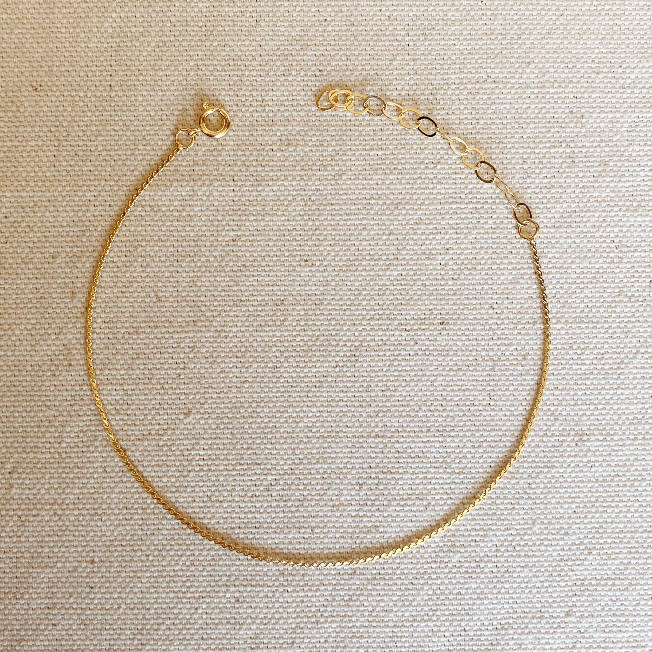 18K Gold Filled Delicate Anklet for Women - Elegant Ankle Bracelet Jewelry for Everyday Wear, Beach, Wedding & Special Occasions