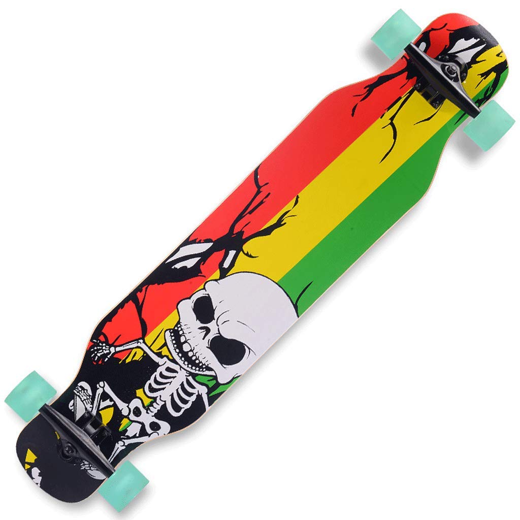 Premium Maple Skateboard for Adults & Teens - Double Rocker Design, Beginner to Pro 4-Wheel Scooter - Perfect for Commuting, Tricks & Outdoor Fun