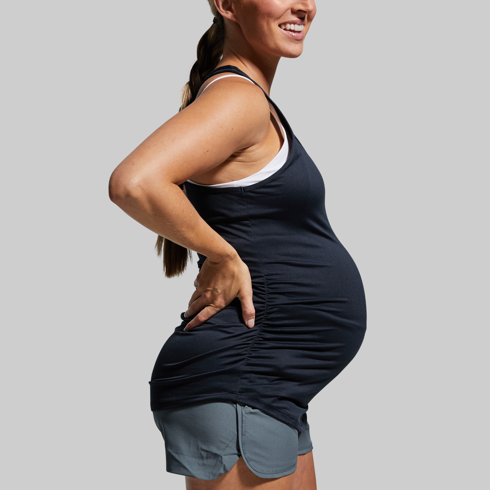 Maternity Staple Tank Top for Pregnant Women - Soft Comfortable Nursing & Pregnancy Essential (Black) - Perfect for Everyday Wear, Maternity Photos & Breastfeeding