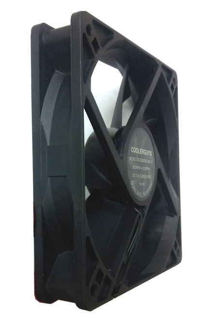 Coolerguys 120mm PC Case Fan (120x120x25mm) with Adjustable Speed - Quiet Cooling for Gaming PC, Computer Case & Electronics Cabinet