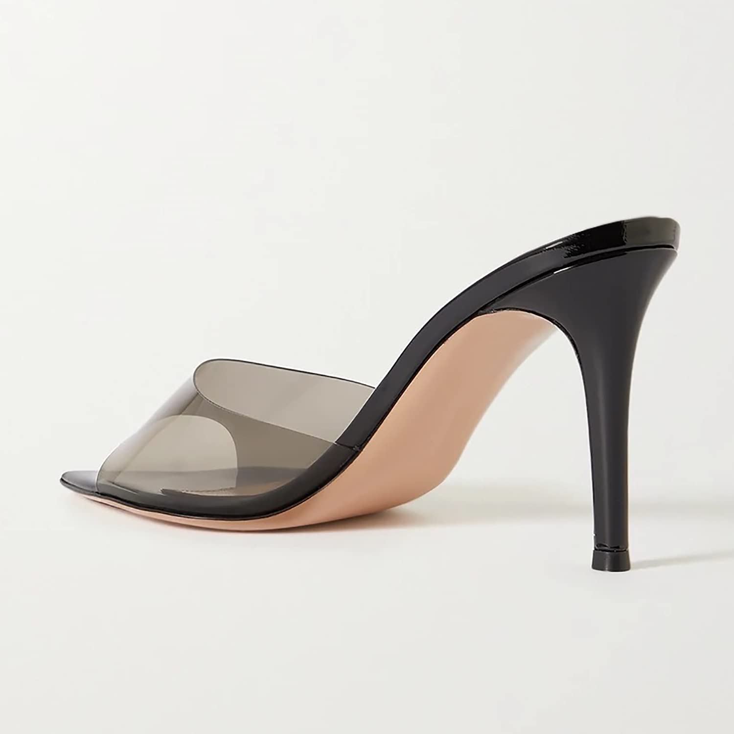 Sexy Clear PVC Mules for Women - Pointed Open Toe Transparent High Heel Slippers, Backless Slide Sandals for Beach, Party & Daily Wear - US Size 4-16 | Perfect for Summer Outfits, Vacation & Night Out