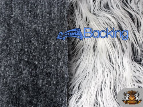 Premium Faux Mongolian Fur Fabric by The Yard - Soft & Luxurious Grey Frost - Perfect for Cozy Blankets, Throws, and Winter Fashion Accessories
