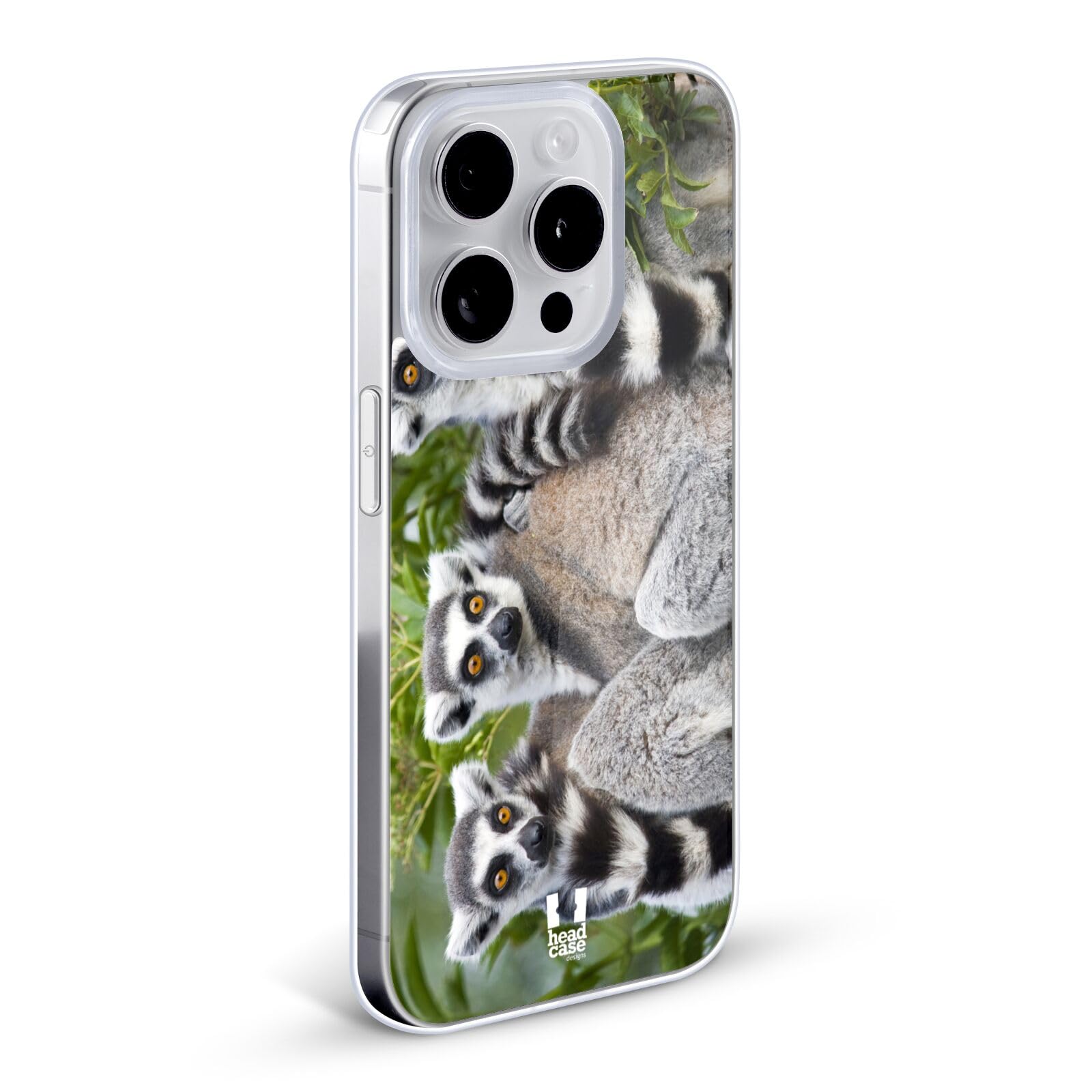 Premium Soft Gel Phone Case Compatible with Apple iPhone 11 Pro Max - Ring-Tailed Lemur Animal Design by Head Case Designs | Durable Protection with Stylish Wildlife Theme for Everyday Use, Travel & Outdoor Adventures