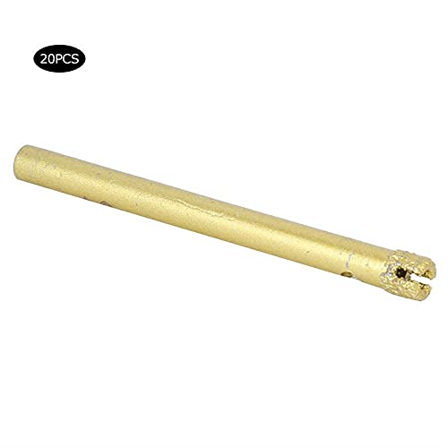 20PCs Diamond Drill Bit Set - Gold 6mm Hole Opener for Glass, Ceramic Tiles & Granite - Compatible with Hand & Electric Drills - Perfect for Bathroom Renovation, Kitchen Backsplash & DIY Craft Projects