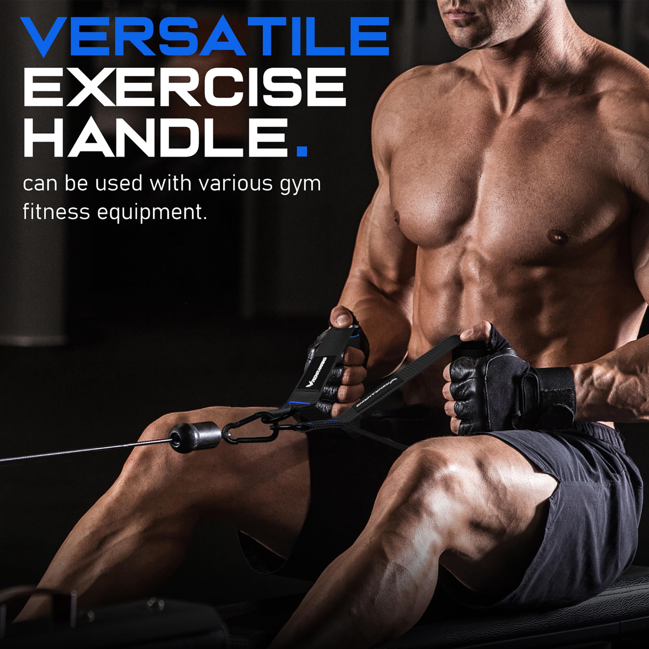 RENRANRING Gym Exercise Handles - Replacement Cable Machine Attachments for Pulleys, Resistance Bands & Strength Training - Pull Down Workout Accessories for Home Gym - Perfect for CrossFit, Weightlifting & Functional Training