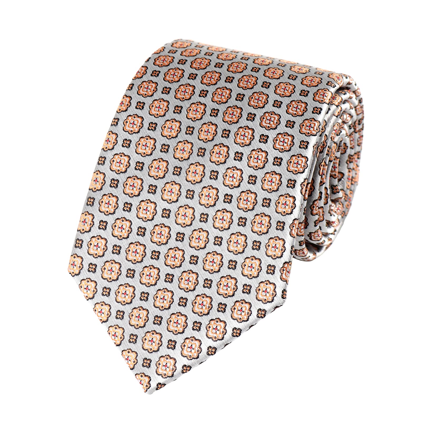 PACGOTH Men's Checker Jacquard Woven Necktie - Stylish Business & Wedding Tie with Gift Box - Perfect for Formal Events, Office Wear & Special Occasions
