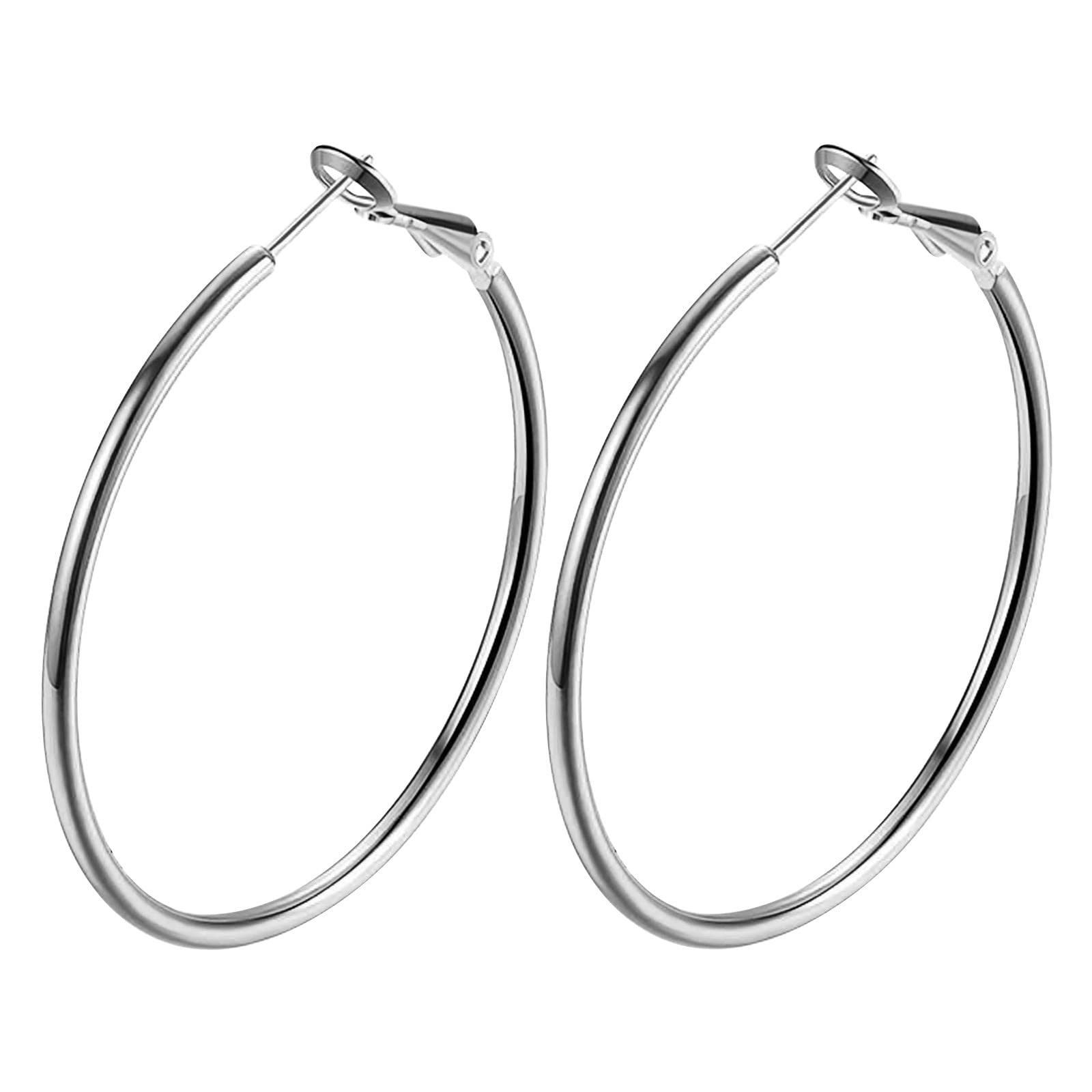 Geometric Silver Earrings for Women - Super Flash Dangle Earrings - Elegant & Trendy Jewelry for Parties, Weddings & Everyday Wear