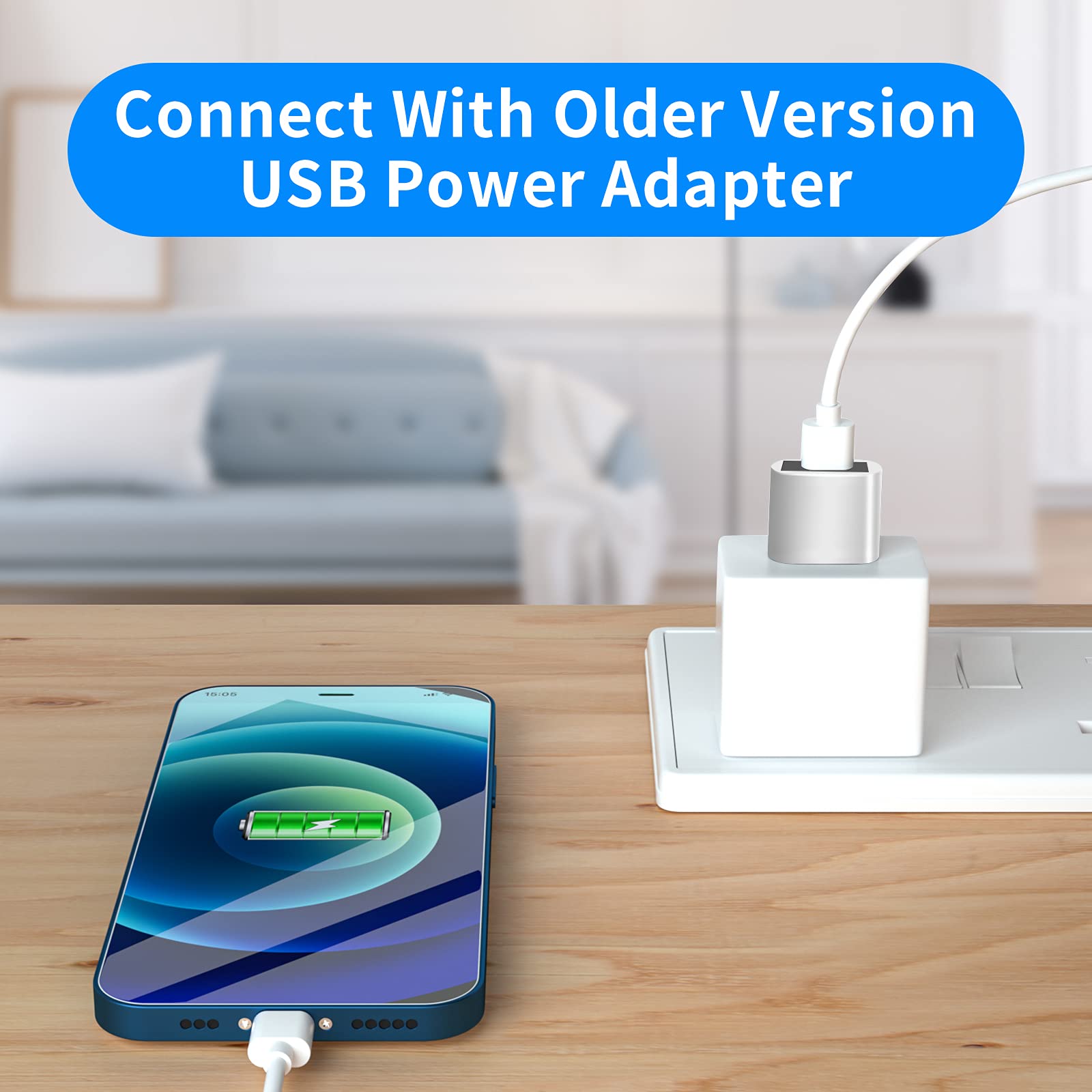USB C Female to USB Male Adapter 3 Pack - Type C to USB A Charger Cable Converter - Compatible with iPhone 12/11/Pro/Max, iPad Air/Pro, Samsung Galaxy S21/S20, Google Pixel 5/4 - Perfect for Charging, Data Transfer & Device Connectivity at Home, Office or Travel