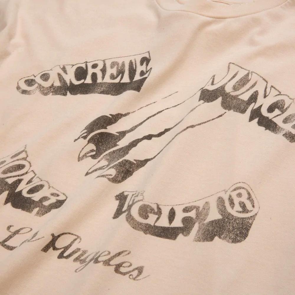 HONOR THE GIFT Concrete Jungle Short Sleeve T-Shirt - Cream Color Cotton Tee for Streetwear & Urban Fashion | Perfect for Casual Outfits, Summer Wear & Hip-Hop Style