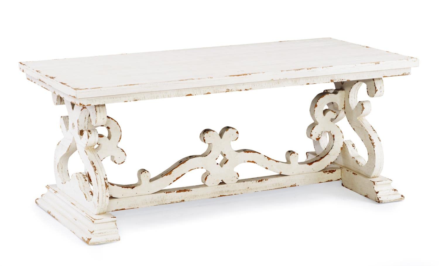 Modern Powell Renck Coffee Table - Solid Wood Living Room Furniture for Home Decor - Perfect for Family Gatherings & Relaxing Evenings